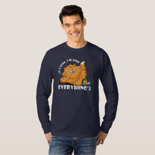 Camiseta Está bien, estoy bien. Todo está bien.   Manga lar