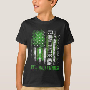 Camiseta Está Bien No Estar Bien Bandera De Ee. UU. Concien