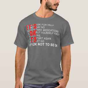 Camiseta Está bien no estar bien, Concienciación sobre la s