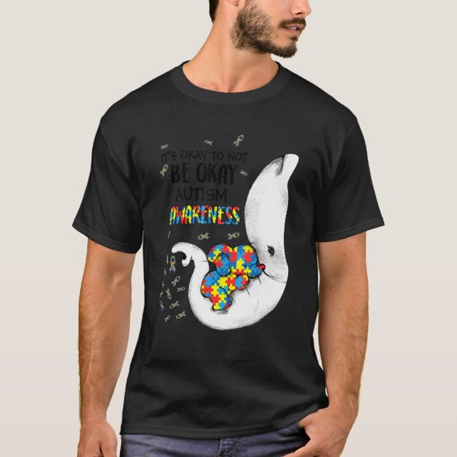 Camiseta Está bien no ser autismo para conciencia Elefante  (Anverso)
