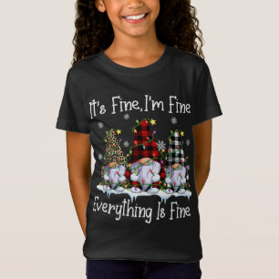 Camiseta Está bien que soy Navidades finos luces de primer 
