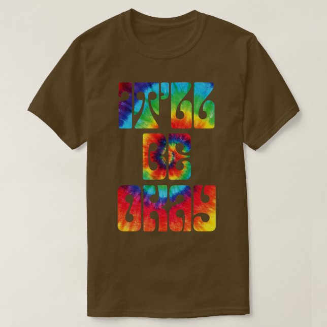 Camiseta Está Bien Retro Tie Dye (Diseño del anverso)