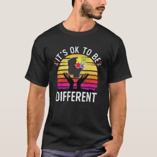 Camiseta Está Bien Ser Conciencia De Autismo Diferente.