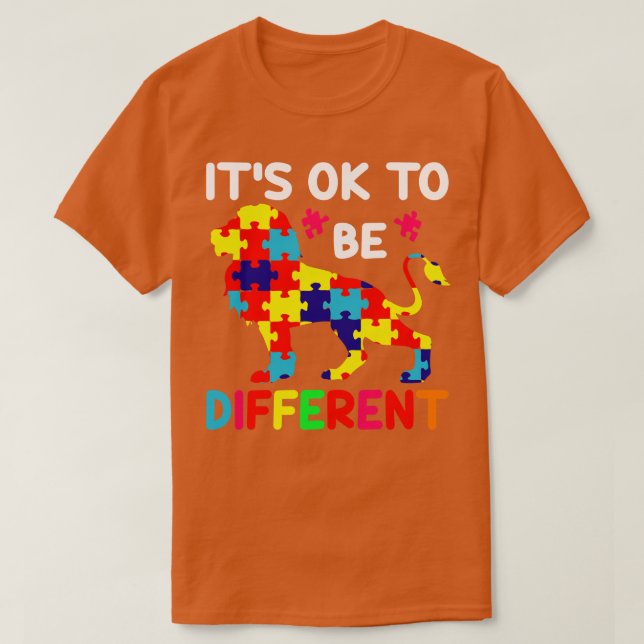 Camiseta Está Bien Ser Conciencia De Autismo Diferente (1) (Diseño del anverso)