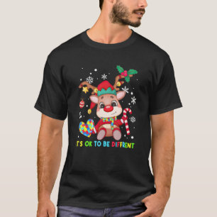 Camiseta Está bien ser consciente del autismo de los renos