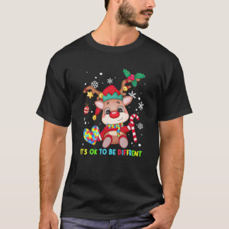 Camiseta Está bien ser consciente del autismo de los renos