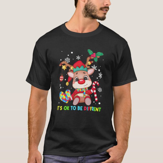 Camiseta Está bien ser consciente del autismo de los renos (Anverso)