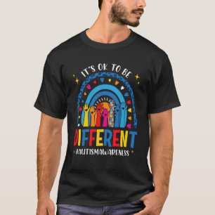 Camiseta Está bien ser diferente autismo mes de advertencia