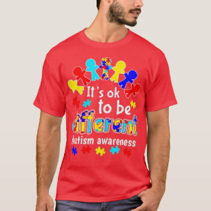 Camiseta Está bien ser diferente conciencia del autismo (2)
