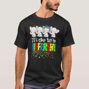 Camiseta Está bien ser diferente conciencia del autismo ele