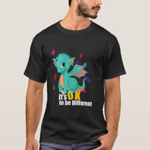 Camiseta Está Bien Ser Diferente Dinosaurio Lindo Autismo C
