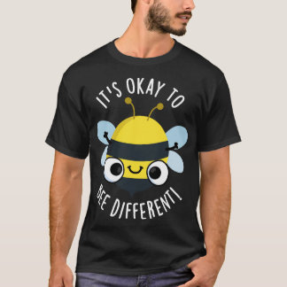 Camiseta Está Bien Ser Diferente Divertido Bug Pun 1
