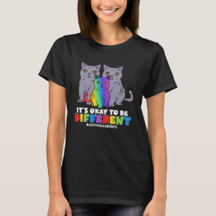 Camiseta Está Bien Ser Diferente Familia de Gatos Concienci