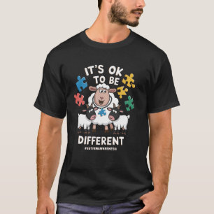 Camiseta Está Bien Ser Diferente Oveja Linda Conciencia Del
