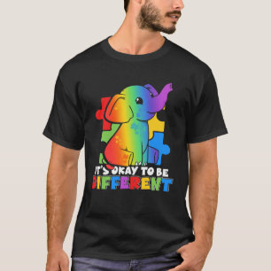 Camiseta Está bien ser diferente para el autismo animal