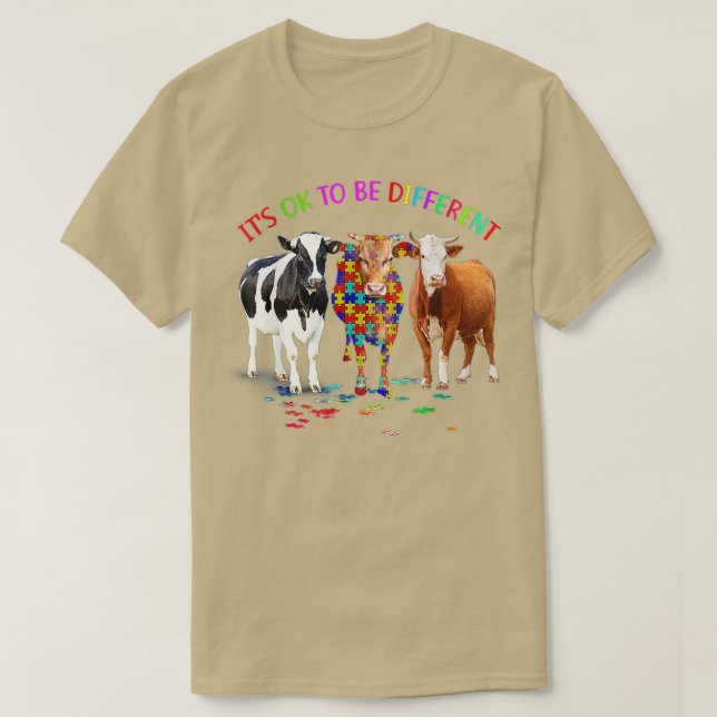 Camiseta Está bien ser diferente para tomar conciencia del  (Diseño del anverso)