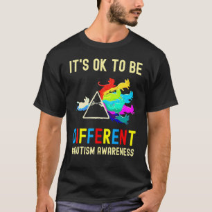 Camiseta Está Bien Ser Diferente Prisma De Gato De Concienc