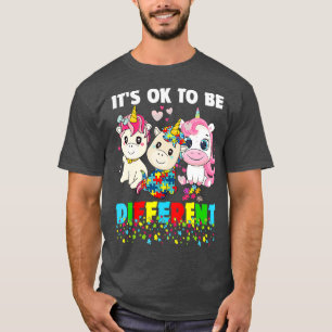 Camiseta Está Bien Ser Distinto De La Conciencia Del Autism