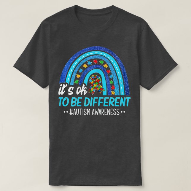 Camiseta Está bien ser el arcoiris para tomar conciencia de (Diseño del anverso)