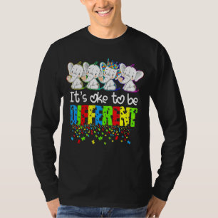 Camiseta Está bien ser el autismo del enigma diferente