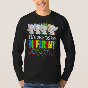 Camiseta Está bien ser el autismo del enigma diferente