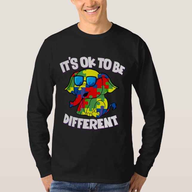 Camiseta Está Bien Ser Otro Autismo Elefante De Concienciac (Anverso)