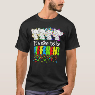 Camiseta Está bien ser un autismo elefante diferente