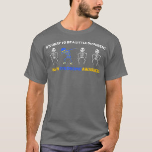 Camiseta está bien ser un poco diferente amarillo azul Abaj