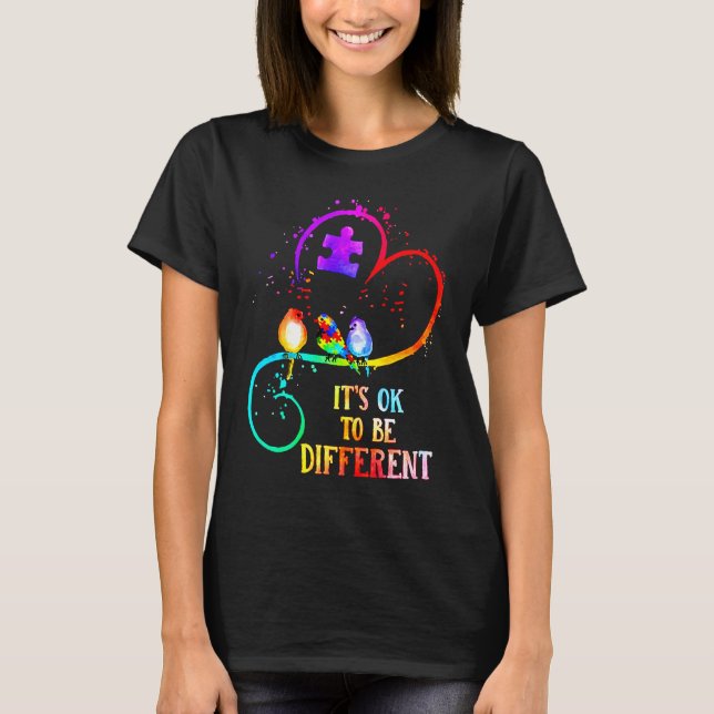 Camiseta Está bien ser una conciencia de autismo diferente (Anverso)