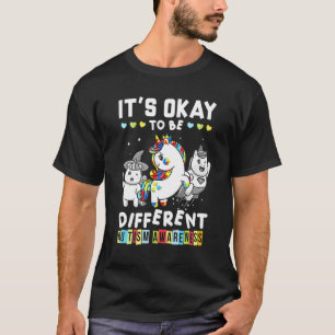 Camiseta Está Bien Ser Unicornio Diferente Autismo Divertid
