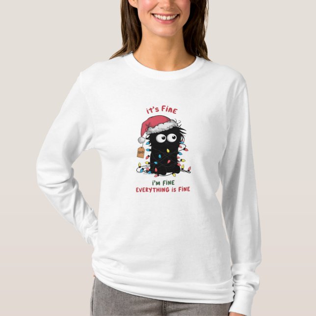 Camiseta Está bien, todo está bien, caos de vacaciones (Anverso)