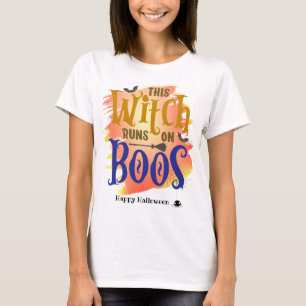 Camiseta Esta Bruja Funciona Con Abucheos Halloween