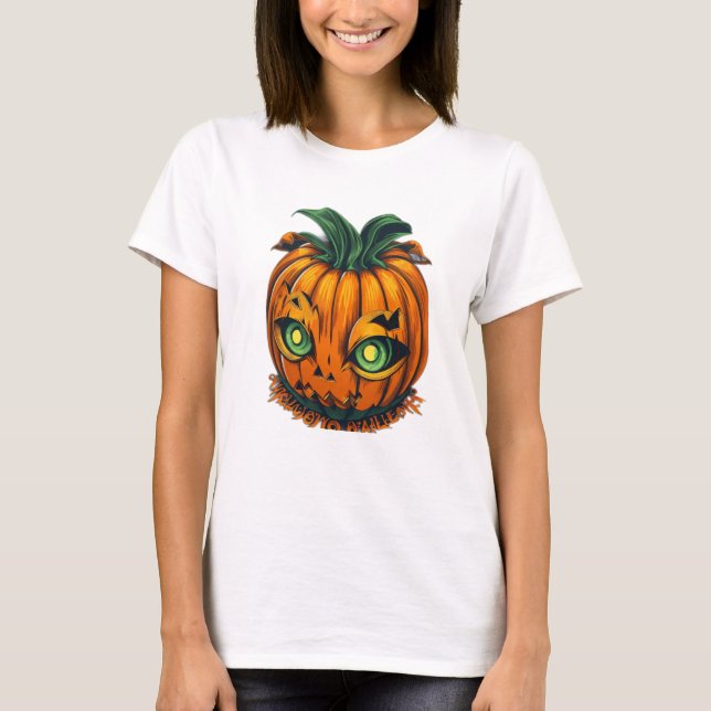 Camiseta Esta calabaza espacial de Halloween está aquí (Anverso)
