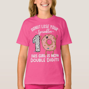 Camiseta Esta chica ahora tiene dos dígitos Cumpleaños 10 D