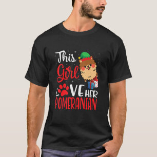 Camiseta Esta Chica ama a su perro pomerano, vestido de noe