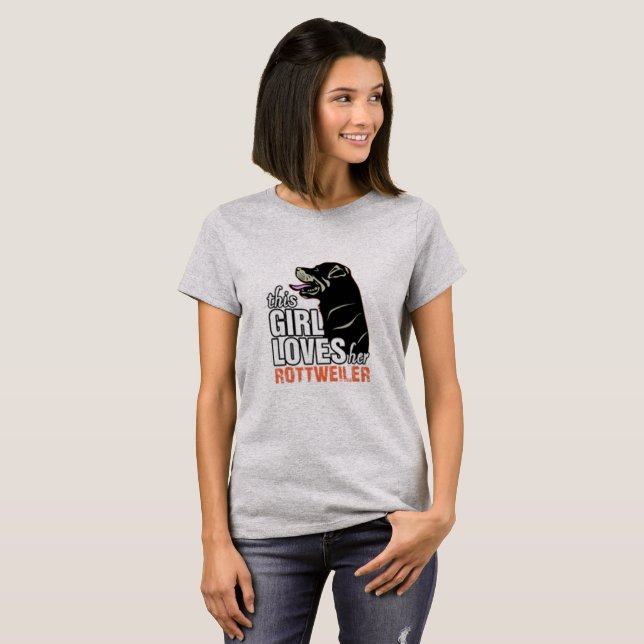 Camiseta Esta Chica ama a su rottweiler (Anverso completo)