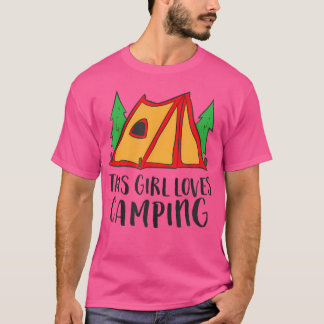 Camiseta Esta chica ama acampar divertida chica de camping 