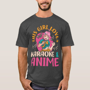 Camiseta Esta chica ama el anime de karaoke Chico amante de