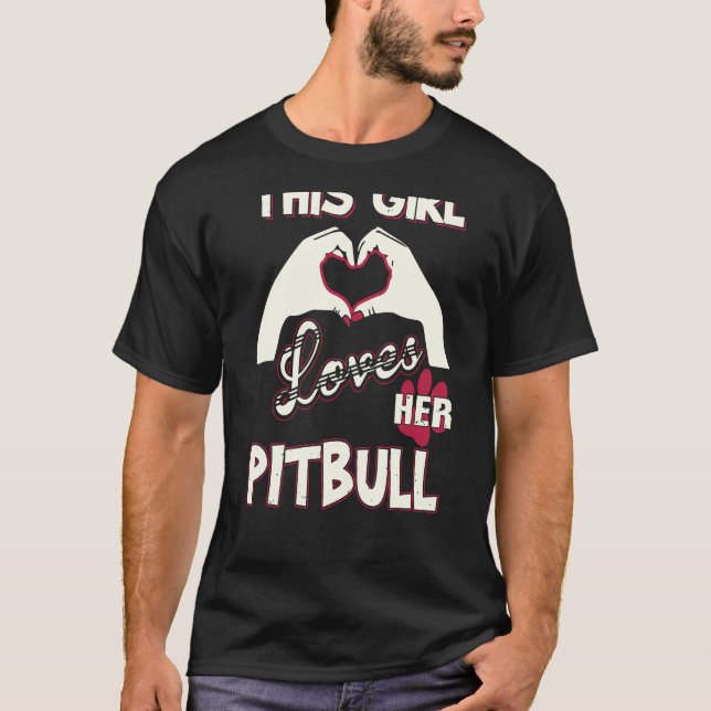 Camiseta Esta Chica ama su Pitbull (Anverso)