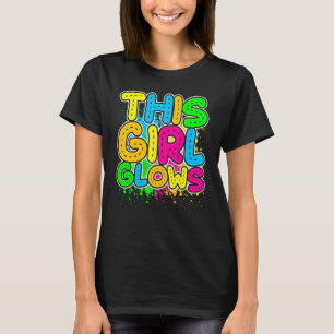 Camiseta Esta chica brilla fiesta años 80 vintage retro col