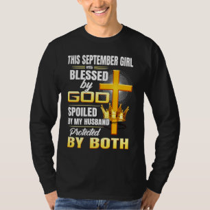 Camiseta Esta chica de septiembre es bendecida por Dios mim