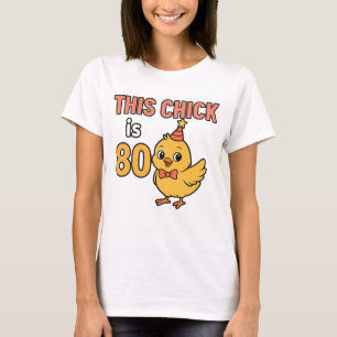 Camiseta Esta chica es 80 cumpleaños de comadreja y diversi