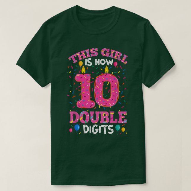 Camiseta Esta Chica es mi décimo cumpleaños (Diseño del anverso)