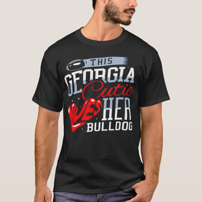 Camiseta Esta chica georgiana ama a su amante del Bulldog (Anverso)