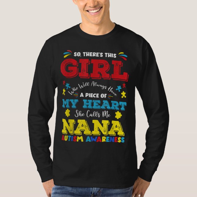 Camiseta Esta Chica me llama autismo de la abuela Nana (Anverso)