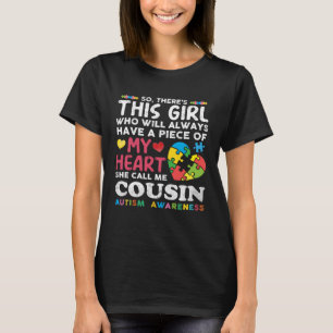 Camiseta Esta Chica me llama autismo primo consciente
