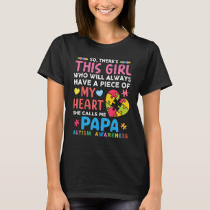 Camiseta Esta Chica me llama papá autism Awarene