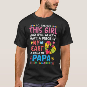 Camiseta Esta Chica me llama papá autism Awarene