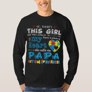 Camiseta Esta Chica me llama papá autism Awarene