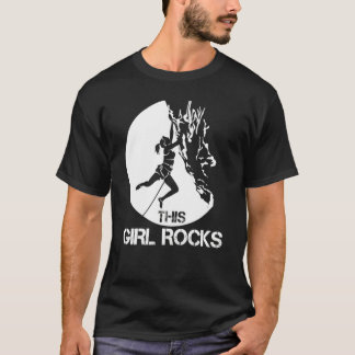 Camiseta Esta Chica Mola Escalada en Roca Boulder Mosquetón